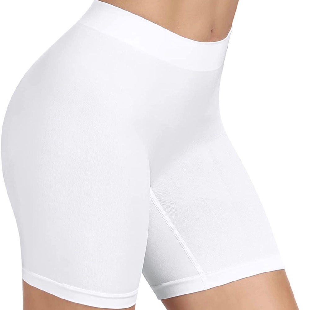 Brand New woman’s white nylon under dress stretch shorts size XL